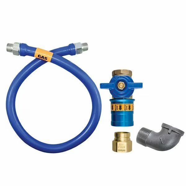 1675BPCF48 Safety Quik 48in Gas Connector Kit with Elbow - 3/4in Diameter, Dormont, Mfr#: 3201675BC48